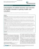 Consumption of medical resources and outcome of shoulder disorders in primary health care consulters