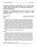 Tìm hiểu mối liên quan giữa bệnh lý gan với truyền máu ở bệnh nhân thalassemia tại Trung tâm Huyết học - Truyền máu Nghệ An20200504