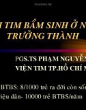 Bài giảng Bệnh tim bẩm sinh ở người trưởng thành