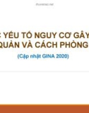 Bài giảng Các yếu tố nguy cơ gây hen phế quản và cách phòng ngừa (Cập nhật GINA 2020)