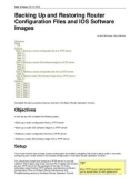 Basic Router Operation - Backing Up and Restoring Router Configuration Files and IOS Software Images