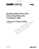 Building Data-Driven Web Sites Using Microsoft® FrontPage® 2000 Classroom Setup Guide