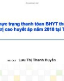 Bài giảng Thực trạng thanh toán BHYT thuốc điều trị cao huyết áp năm 2018 tại TP. HCM - BS. CKI. Lưu Thị Thanh Huyền