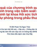 Bài giảng Hiệu quả của chương trình quản lý kháng sinh trong việc kiểm soát sử dụng kháng sinh tại khoa Hồi sức tích cực và dự phòng trong phẫu thuật - TS. BS. Phạm Thị Ngọc Thảo