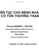 Bài giảng Lọc máu liên tục cho bệnh nhân có tổn có và không có tổn thương thận cấp tại ICU