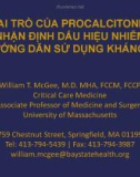 Bài giảng Vai trò của Procalcitonin trong nhận định dấu hiệu nhiễm trùng và hướng dẫn sử dụng kháng sinh