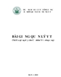 Bài giảng Quản lý y tế (Tài liệu giảng dạy cho Cử nhân Y tế công cộng)