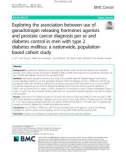 Exploring the association between use of gonadotropin releasing hormones agonists and prostate cancer diagnosis per se and diabetes control in men with type 2 diabetes mellitus: A nationwide, populationbased cohort study