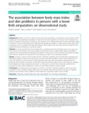 The association between body mass index and skin problems in persons with a lower limb amputation: An observational study