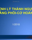 Bài giảng Bệnh lý thành ngực - màng phổi - cơ hoành