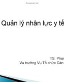 Bài giảng Quản lý nhân lực y tế - TS. Phạm Văn Tác