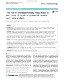 The role of increased body mass index in outcomes of sepsis: A systematic review and meta-analysis