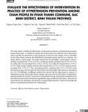 Hiệu quả can thiệp thực hành phòng chống tăng huyết áp ở đồng bào chăm tại xã Phan Thanh, huyện Bắc Bình, tỉnh Bình Thuận