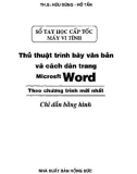 Cách dàn trang Microsoft Word và thủ thuật trình bày văn bản: Phần 1