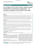 Cost analysis of the stroke volume variation guided perioperative hemodynamic optimization – an economic evaluation of the SVVOPT trial results