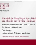 Bài giảng Xác định lại tăng huyết áp – đánh giá các khuyến cáo về tăng huyết áp mới