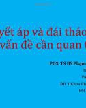 Bài giảng Tăng huyết áp và đái tháo đường: Các vấn đề cần quan tâm - PGS. TS. BS. Phạm Nguyễn Vinh