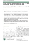 Does the SERVPERF instrument have reliability and validity in a higher education setting: The results from a university in Vietnam