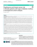 Pioglitazone and breast cancer risk in female patients with type 2 diabetes mellitus: A retrospective cohort analysis