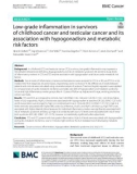 Low-grade inflammation in survivors of childhood cancer and testicular cancer and its association with hypogonadism and metabolic risk factors