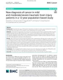 New diagnosis of cancer in mild and moderate/severe traumatic brain injury patients in a 12-year population-based study