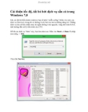 Cải thiện tốc độ, tắt bỏ bớt dịch vụ sẵn có trong Windows 7,8