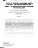 Thực trạng tuân thủ điều trị liên quan đến tình trạng lo âu và hoạt động quản lý người bệnh đái tháo đường type 2 điều trị ngoại trú tại Bệnh viện Quân y 105, năm 2021
