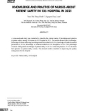Kiến thức và thực hành an toàn người bệnh của điều dưỡng tại Bệnh viện Quân Y 105 năm 2021