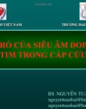 Bài giảng Vai trò của siêu âm doppler tim trong cấp cứu - BS. Nguyễn Tuấn Hải