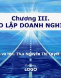 Bài giảng Quản trị kinh doanh: Chương 3 - Nguyễn Thị Tuyết Mai