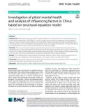 Investigation of pilots' mental health and analysis of influencing factors in China: Based on structural equation model