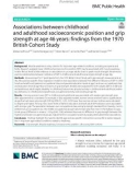 Associations between childhood and adulthood socioeconomic position and grip strength at age 46 years: Findings from the 1970 British Cohort Study