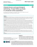 Lifestyle factors and psychological well‑being: 10‑year follow‑up study in Lithuanian urban population