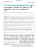 Genome-wide association and identification of candidate genes for age at puberty in swine