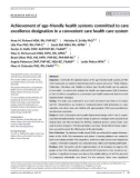 Achievement of age-friendly health systems committed to care excellence designation in a convenient care health care system