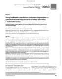 Using telehealth consultations for healthcare provision to patients from non-Indigenous racial/ethnic minorities: A systematic review