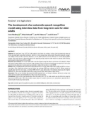 The development of an automatic speech recognition model using interview data from long-term care for older adults