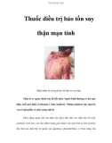 Thuốc điều trị bảo tồn suy thận mạn tính