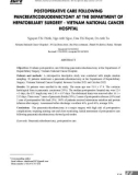 Đánh giá kết quả chăm sóc người bệnh sau phẫu thuật cắt khối tá tụy tại khoa Ngoại Gan Mật Tụy - Bệnh viện K