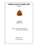 Bài giảng Phụ sản 2: Phần 1 - Trường ĐH Võ Trường Toản (Năm 2022)