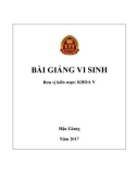 Bài giảng Vi sinh: Phần 1 - Trường ĐH Võ Trường Toản