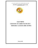 Giáo trình Chăm sóc sức khỏe người lớn 1 (Trình độ: Cao đẳng Điều dưỡng) - CĐ Y tế Hà Nội