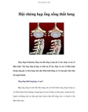 Hội chứng hẹp ống sống thắt lưng