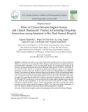 Hiệu quả phòng tránh tương tác thuốc bất lợi trên bệnh nhân điều trị nội trú thông qua hệ thống hỗ trợ lâm sàng và hoạt động dược lâm sàng tại Bệnh viện Đa khoa tỉnh Bắc Ninh