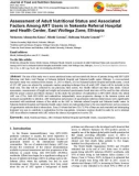 Assessment of adult nutritional status and associated factors among art users in Nekemte referral hospital and health center, East Wollega zone, Ethiopia