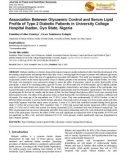 Association between glycaemic control and serum lipid profile of type 2 diabetic patients in university college hospital Ibadan, Oyo State, Nigeria