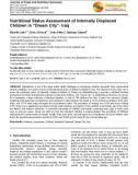 Nutritional status assessment of internally displaced children in 'Dream city' - Iraq