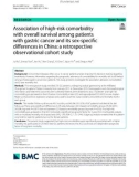 Association of high-risk comorbidity with overall survival among patients with gastric cancer and its sex-specific differences in China: A retrospective observational cohort study