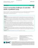 Cancer survivorship challenges of rural older adults: A qualitative study