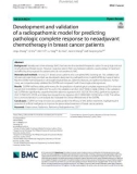 Development and validation of a radiopathomic model for predicting pathologic complete response to neoadjuvant chemotherapy in breast cancer patients